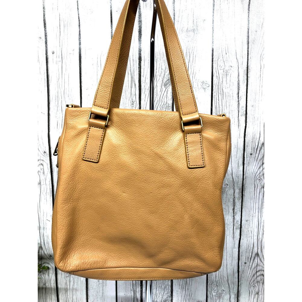 Fossil beige Leather Expandable Shoulder Bag - Picture 2 of 6